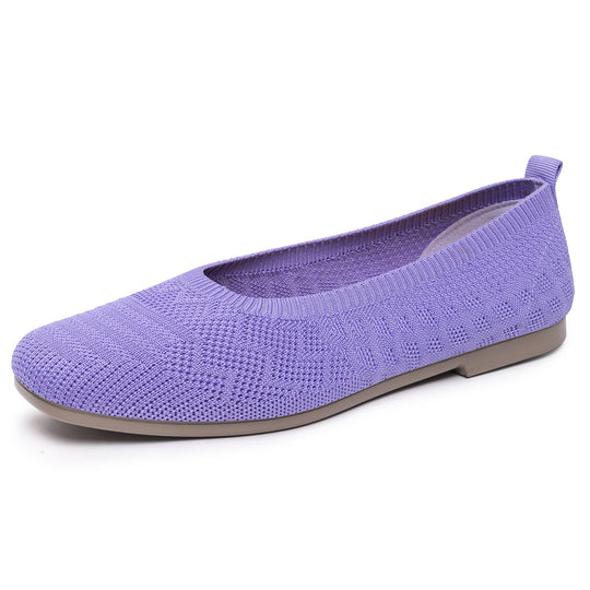 Damen Bequeme Strick-Ballerinas EB