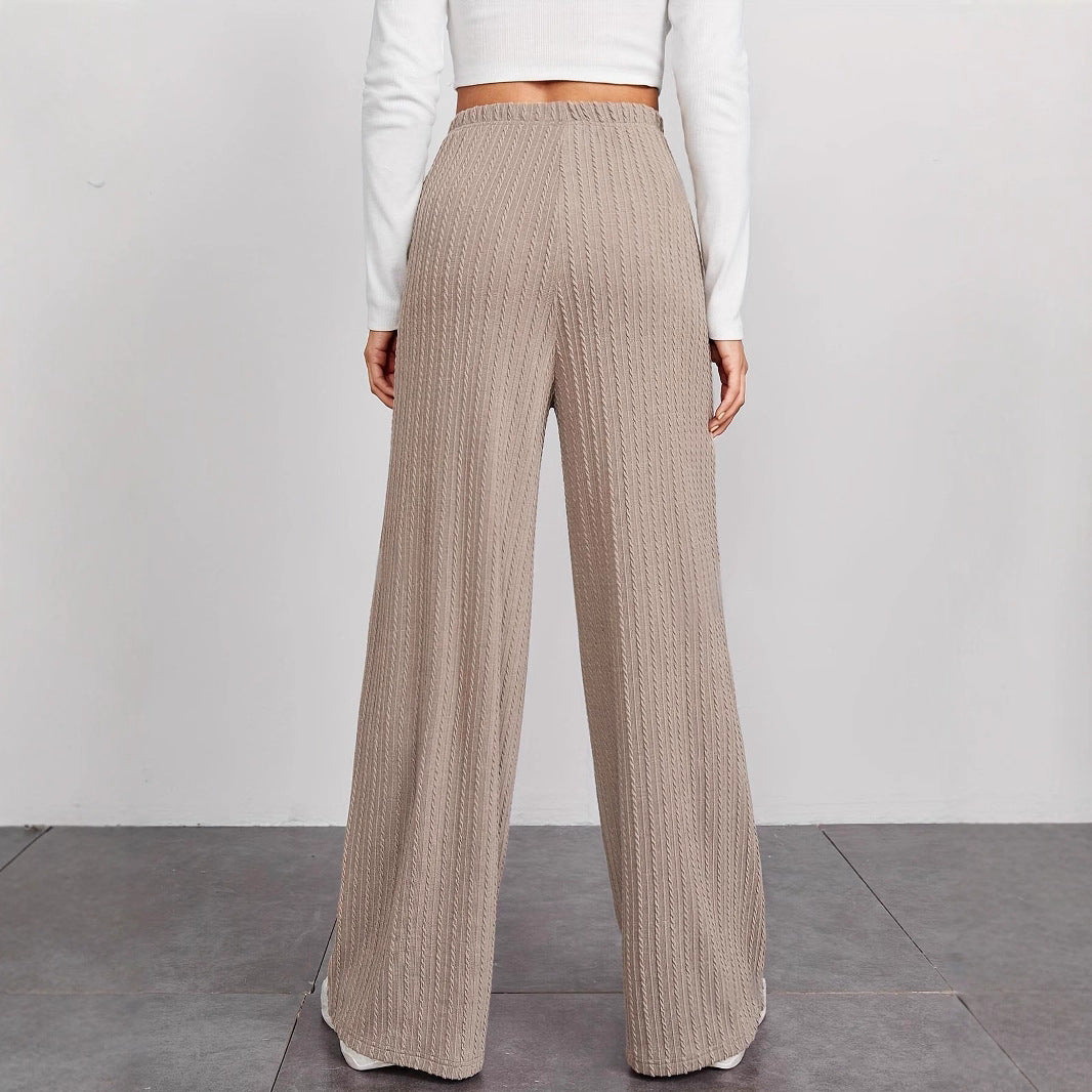 Damen Weitgeschnittene Strickhose mit raffiniertem Strukturmuster EB