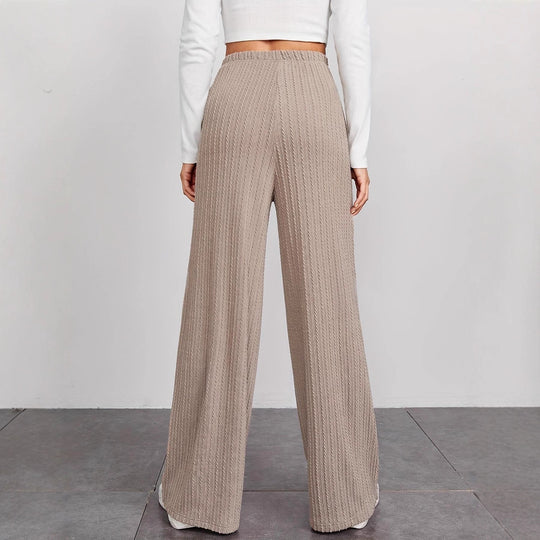 Damen Weitgeschnittene Strickhose mit raffiniertem Strukturmuster EB