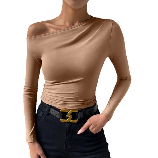 Damen Langarmshirt mit asymmetrischem Ausschnitt und figurformendem Schnitt EB