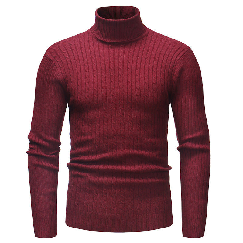 Herren eleganter Rollkragenpullover aus feiner Strickware EB