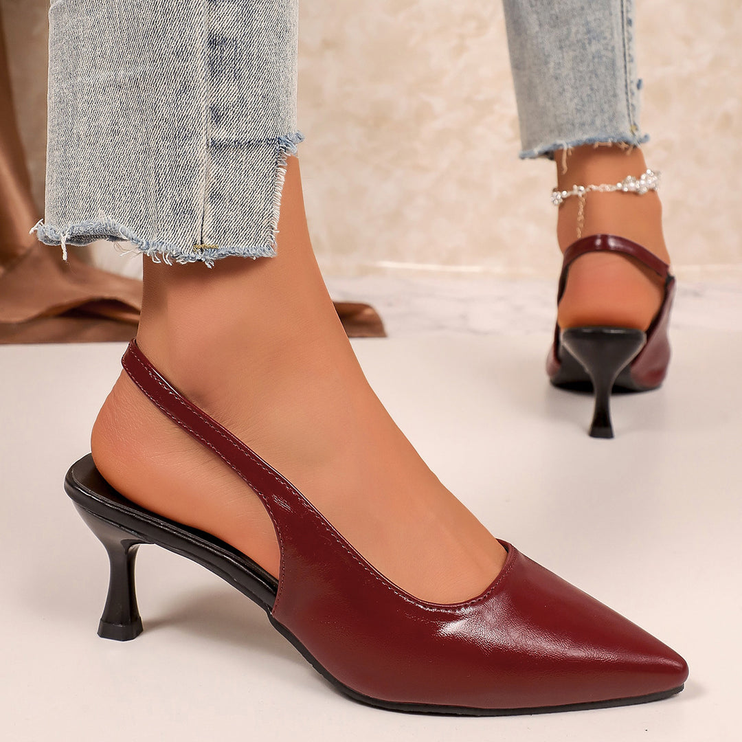 Damen Slingback-Pumps mit elegantem spitzem Design und dezentem Absatz EB