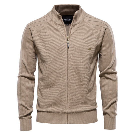 Herren Strickjacke mit Stehkragen EB