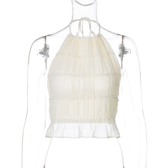 Damen Elegantes Kommunion-Oberteil mit Rüschendetails EB