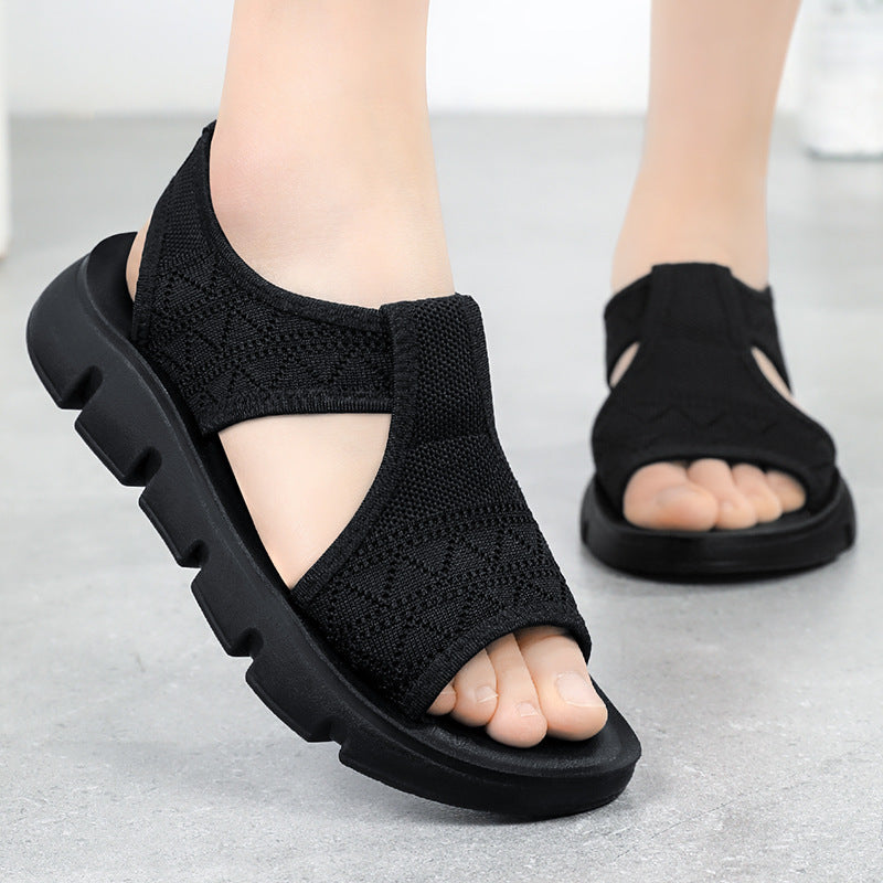 Damen Atmungsaktive Sandalen mit flexibel verstellbarem Riemen EB