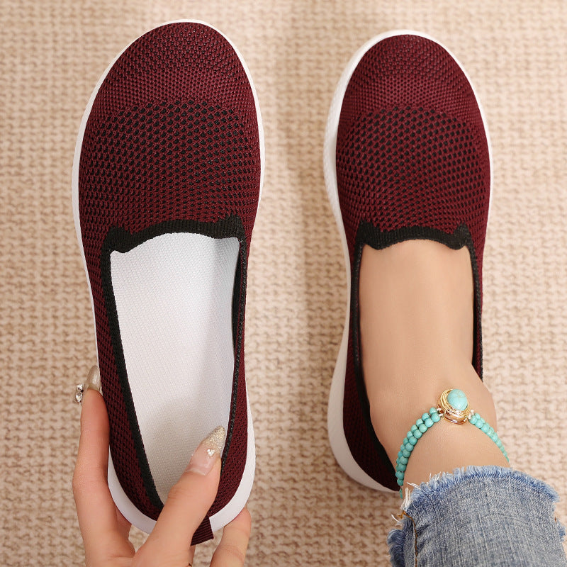 Damen Atmungsaktive Slip-On Freizeitschuhe mit flexiblem Design EB