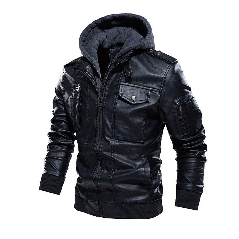 Herren Stilvolle und bequeme jacke mit abnehmbarer Kapuze EB