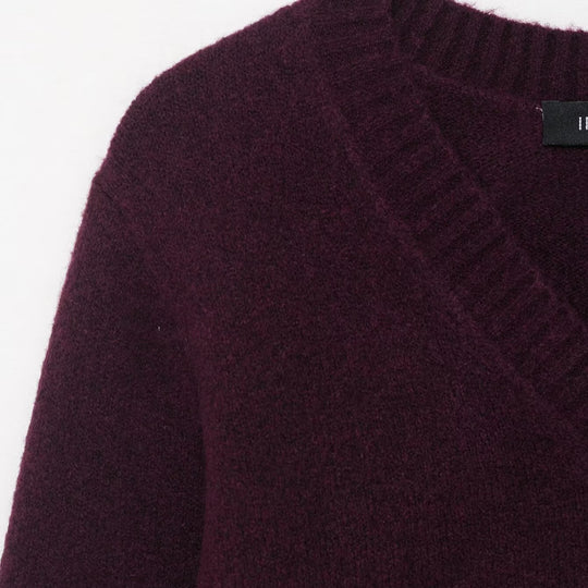 Damen V-Ausschnitt Strickpullover EB