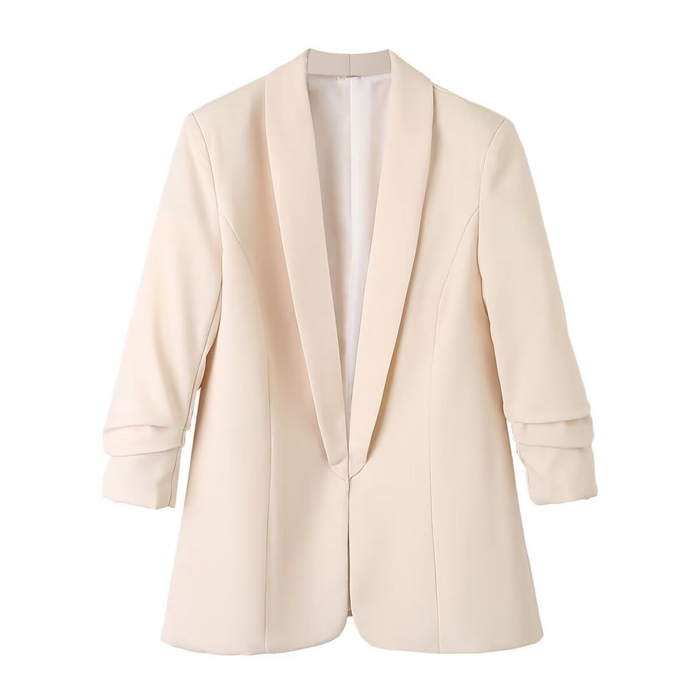 Damen elegante Blazerjacke mit modischem Schnitt und praktischen Taschen EB