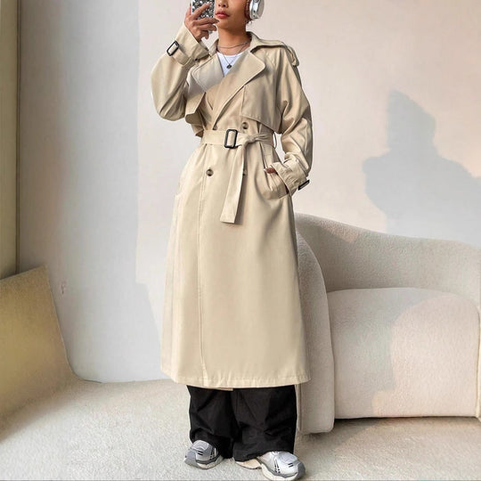 EB | Stilvoller Damen Trenchcoat mit Doppelter Knopfreihe