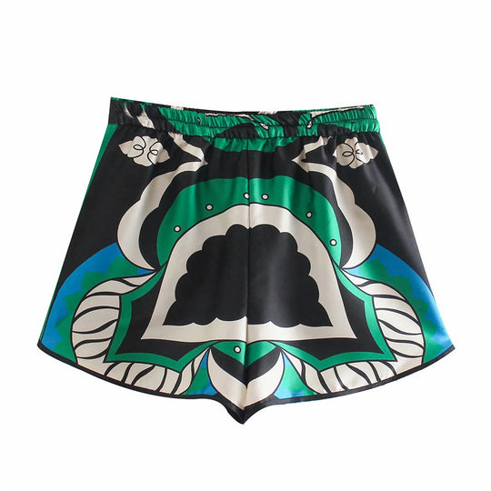 Damen lässiges Blusenset mit Shorts EB