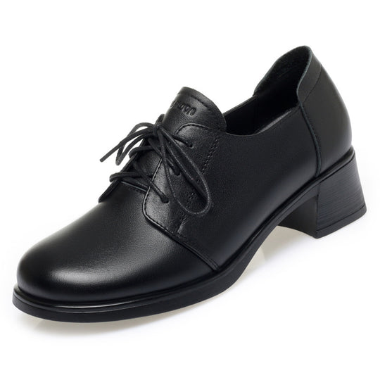 Damen Elegante und bequeme Schnürschuhe mit Blockabsatz EB