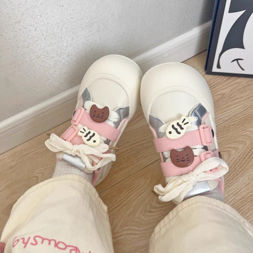 Damen Verspielte Sneakers mit tierischen Applikationen und komfortablem Klettverschluss EB