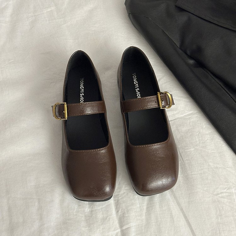 Damen elegante Mary Jane Ballerinas mit modischer Schnalle EB