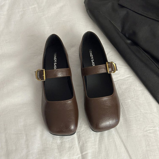 Damen elegante Mary Jane Ballerinas mit modischer Schnalle EB
