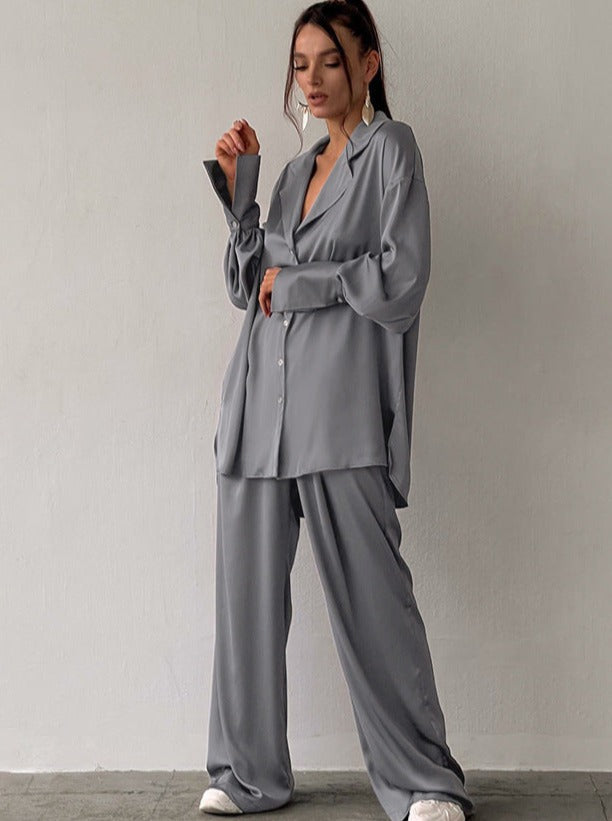 EB | Damen Loungewear Satz mit Weiter Geschnittener Hose