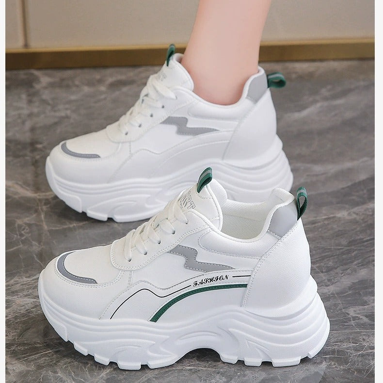 Damen Chunky Sneakers mit atmungsaktivem Obermaterial und dämpfender Laufsohle EB