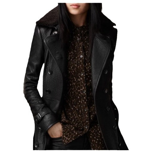 Damen jacke mit umschlagbarem Kragen und hochwertigen Details EB