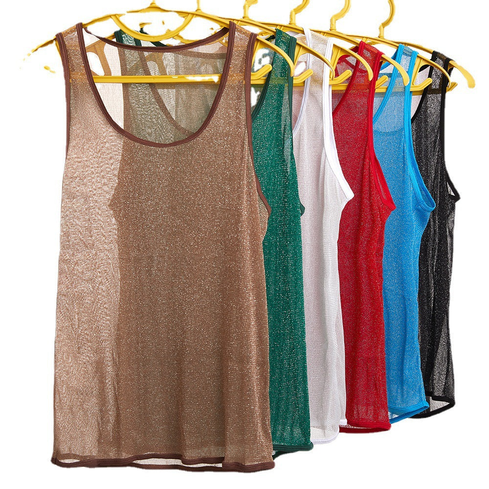 Herren Sportliches Netz-Tanktop EB
