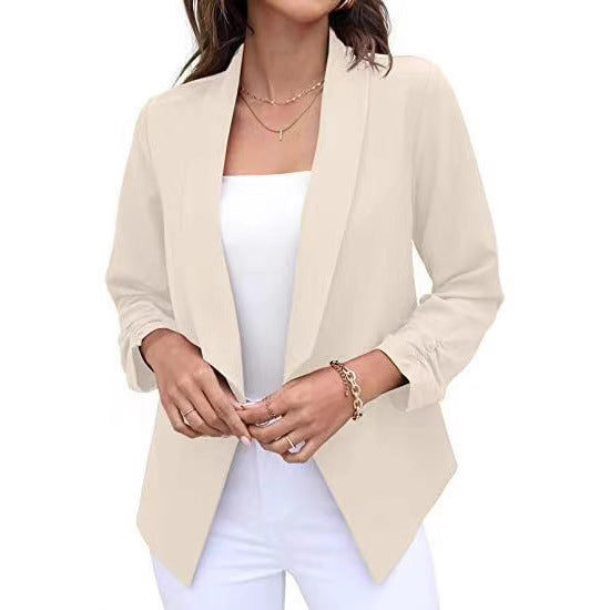 Damen eleganter und luftiger Blazer mit asymmetrischem Schnitt EB