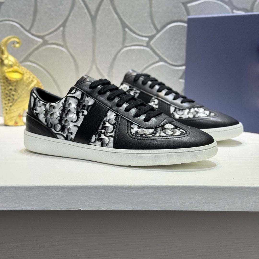 Damen Sneakers aus hochwertigem Leder mit elegantem Muster und rutschfester Sohle EB
