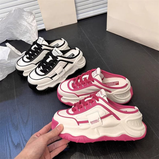 Damen sportive Sneakers im modernen Design mit elastischem Einsatz EB