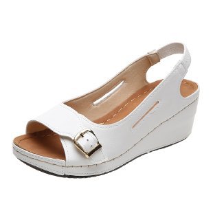 Damen Wedge-Sandalen mit komfortablem Riemchendesign EB