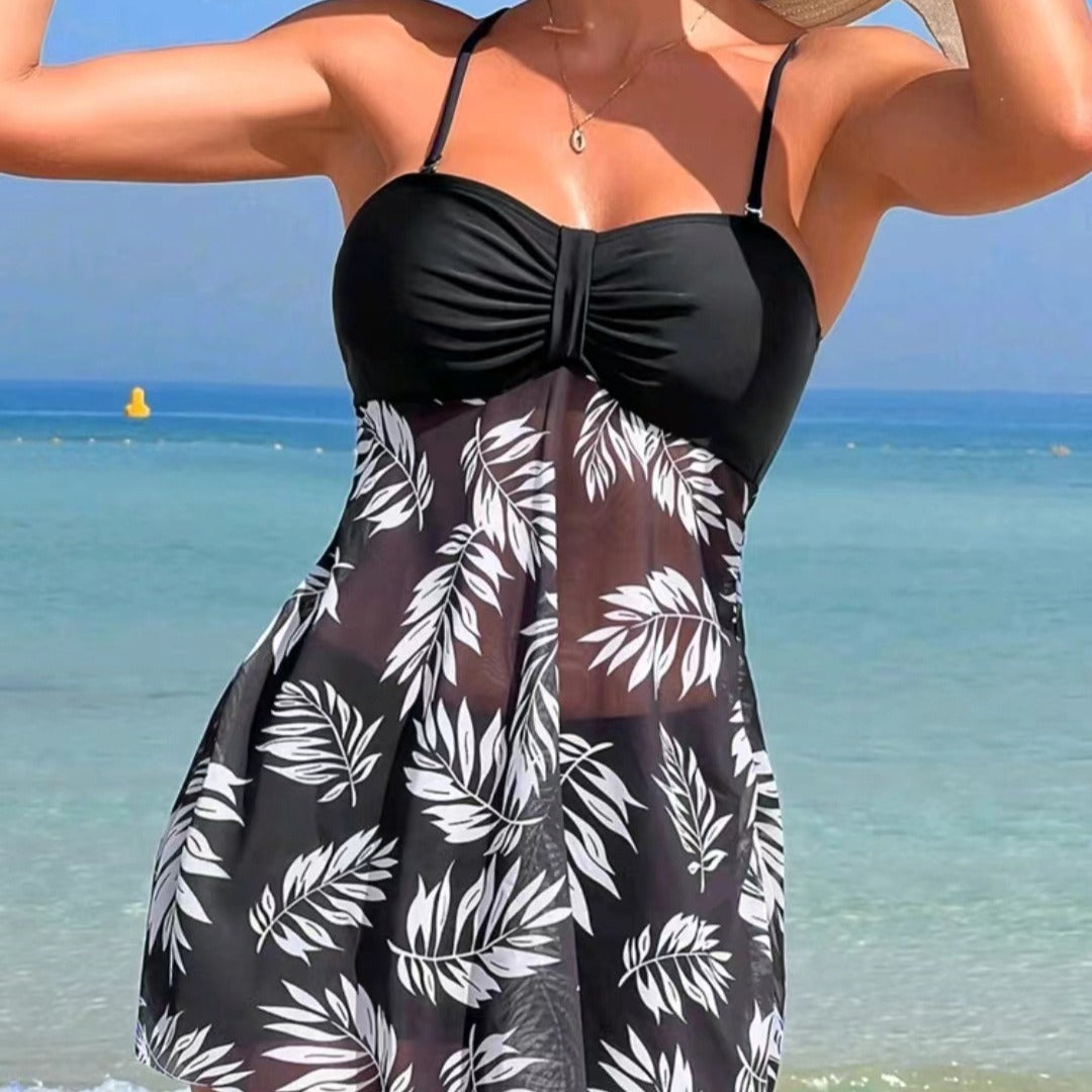 Damen Tankini-Set mit floralen Elementen EB