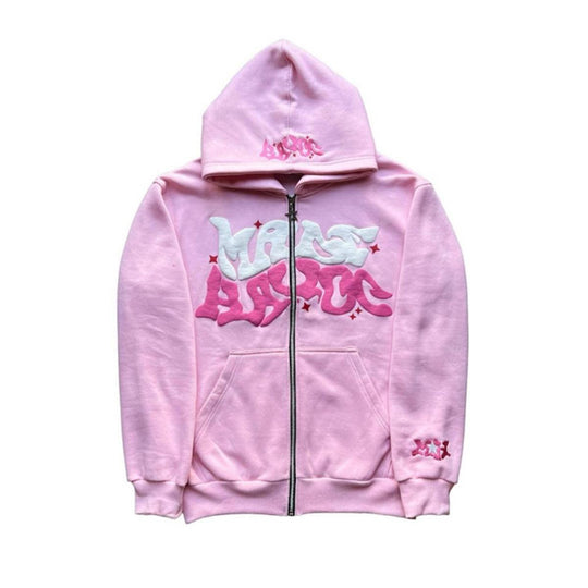 Damen sportliche Kapuzenjacke im urbanen Graffiti-Stil EB