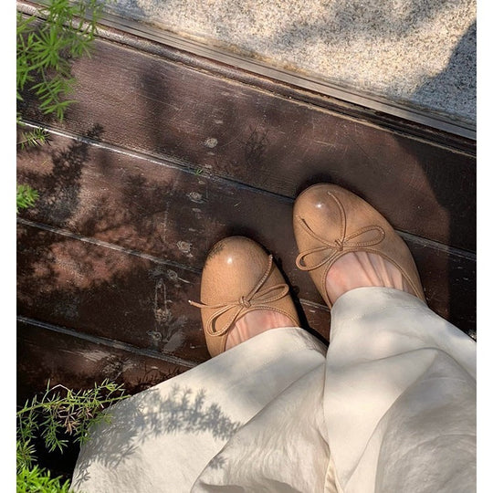 Damen Ballerinas mit elegantem Schleifenakzent und weichem Innensohlenkomfort EB