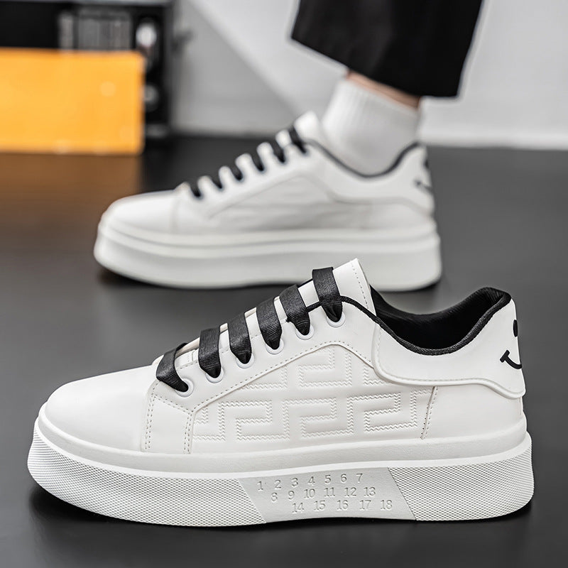 Damen Modische Sneakers mit lässigem Smiley-Design und hochkomfortabler Sohle EB