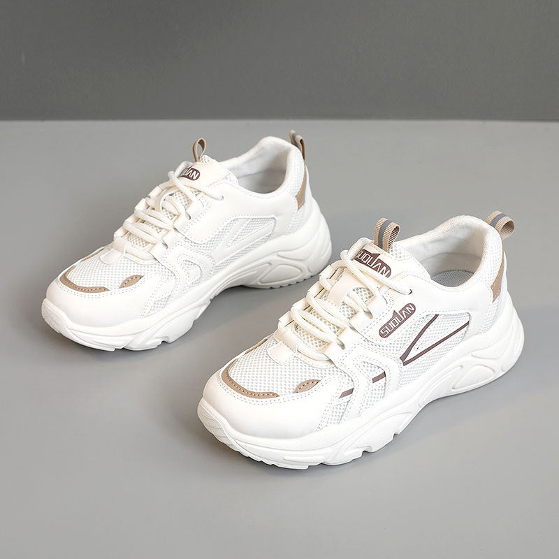 Damen sportliche Sneakers mit atmungsaktiver Mesh-Oberfläche und dämpfender Sohle EB