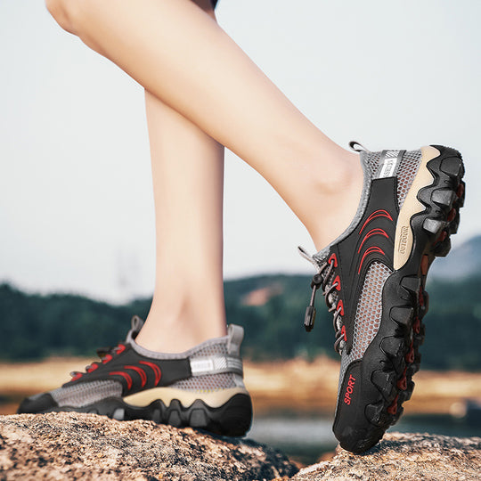 Damen Sportliche Mesh-Sneaker mit rutschfestem Profil EB
