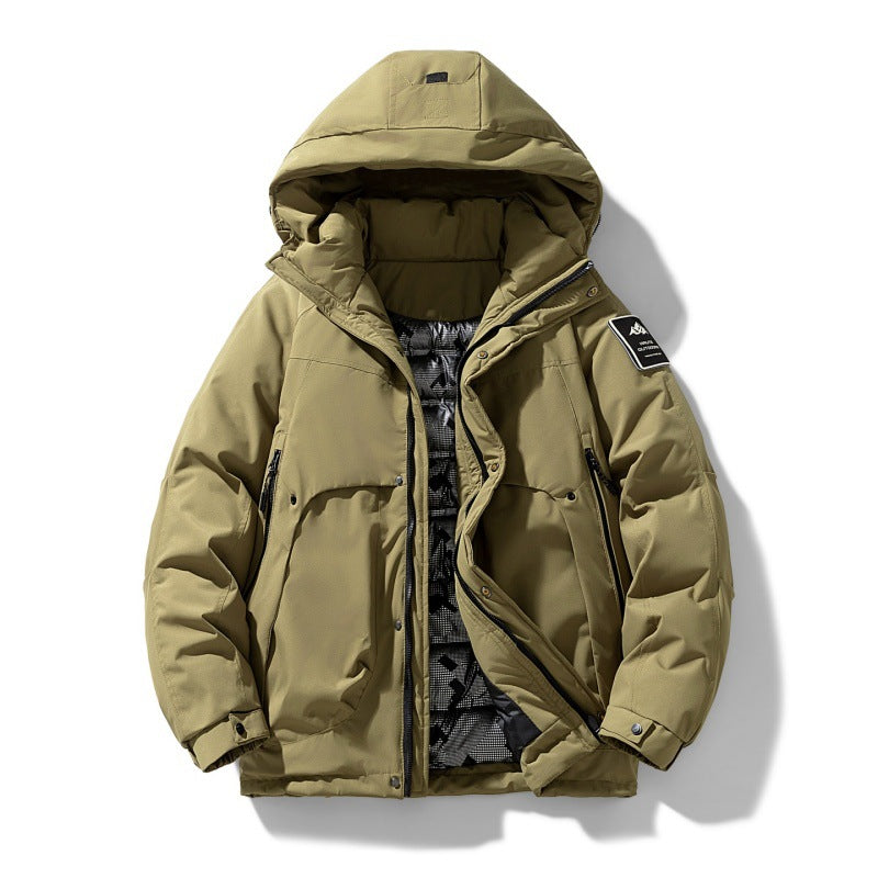 Unisex wasserabweisende gesteppte Winterjacke mit Kapuze und Thermoisolierung EB