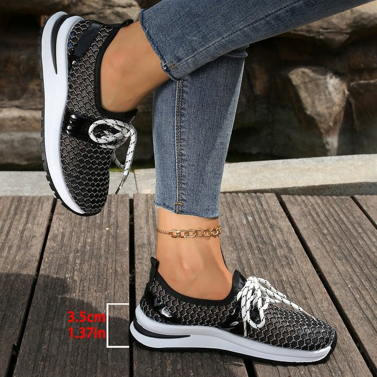 Damen Atmungsaktive Sneaker mit flexibler Netzstruktur und rutschfester Profilsohle EB