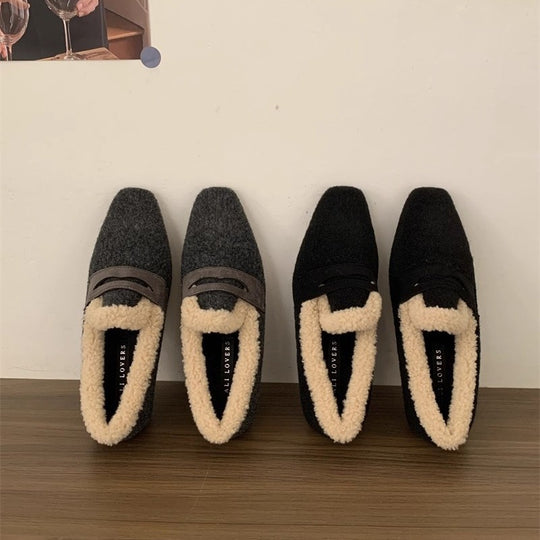 Damen Mokassins mit flauschiger Innensohle und modischem Design EB