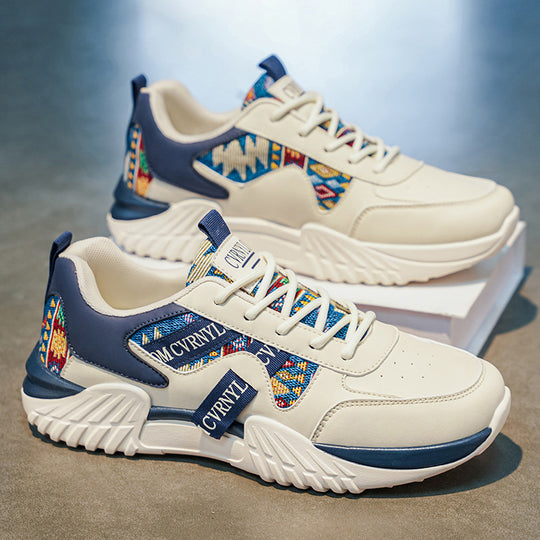 Damen Modische Sneakers mit Ethno-Muster und verstärkter Sohle EB