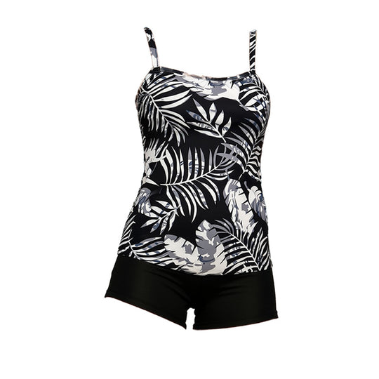 Damen Sport Tankini mit Grafikdesign und Shorts EB