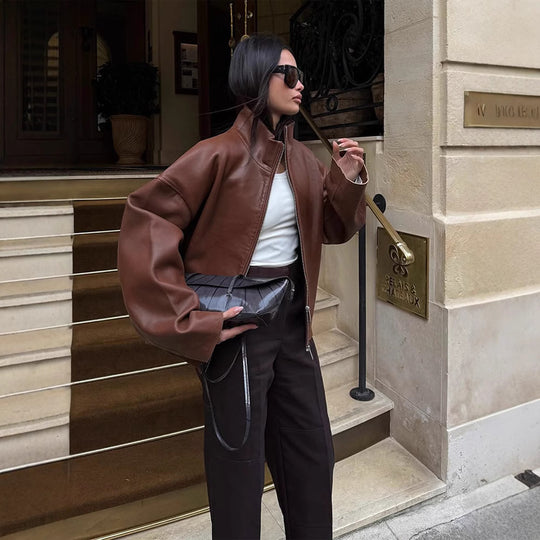 Damen Oversized jacke mit lässigem Schnitt und voluminösen Ärmeln EB