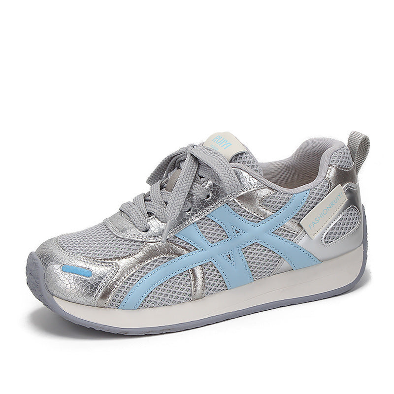 Damen Sportliche Sneakers mit atmungsaktiver Mesh-Oberfläche EB
