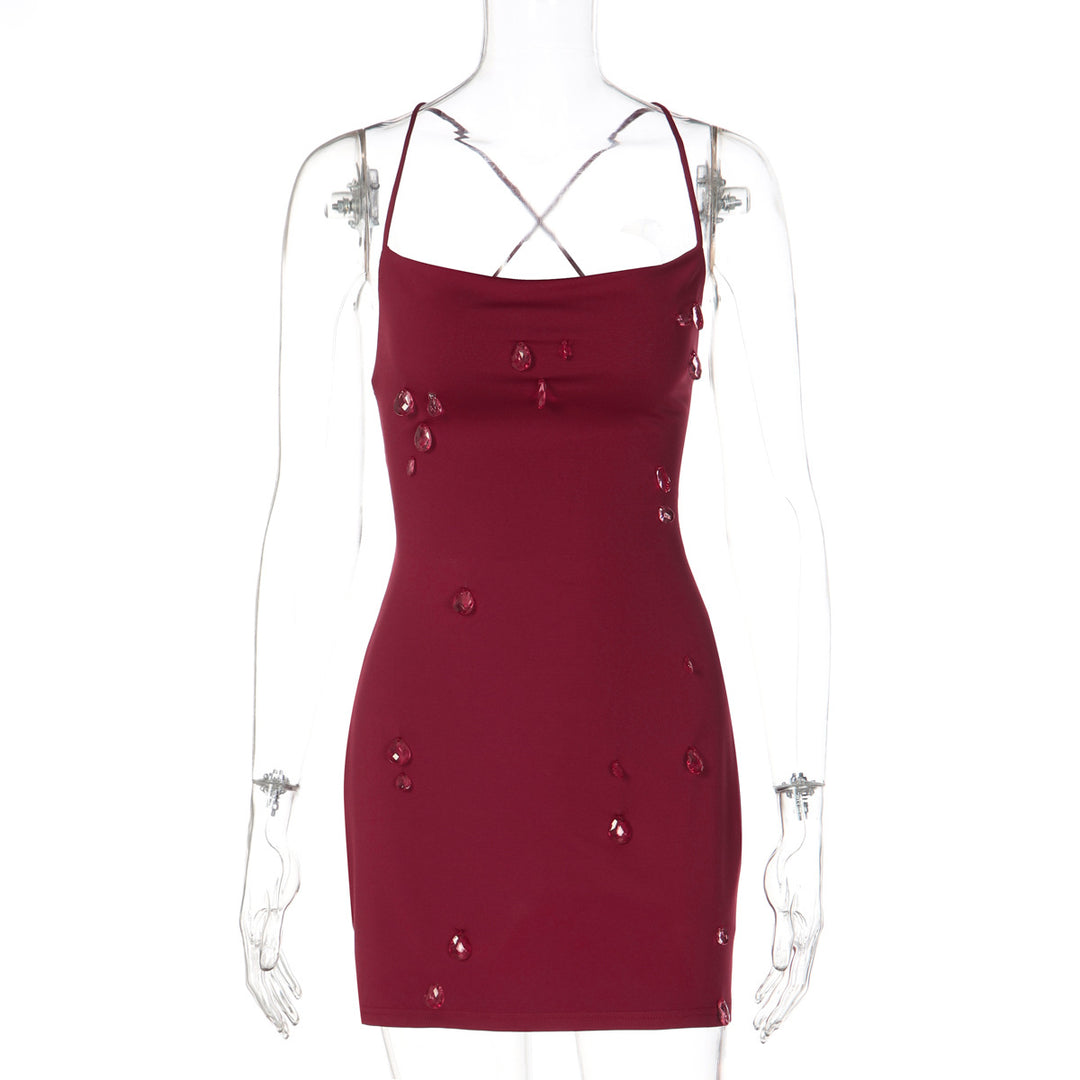 Damen Figurbetontes Minikleid mit transparenten Akzenten EB