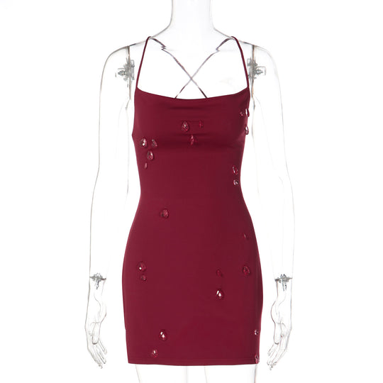 Damen Figurbetontes Minikleid mit transparenten Akzenten EB