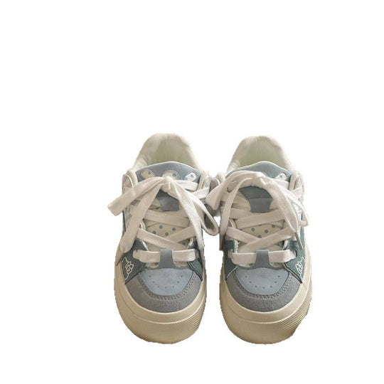 Damen Modische Sneaker mit floralem Design und atmungsaktiver Oberflächenstruktur EB