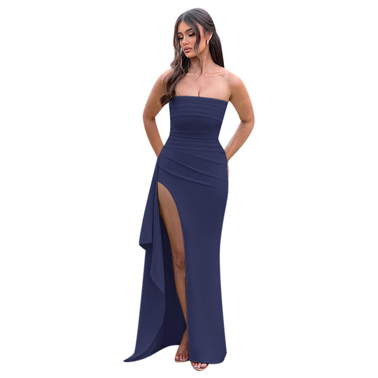 Damen Elegant Wickelmaxikleid EB