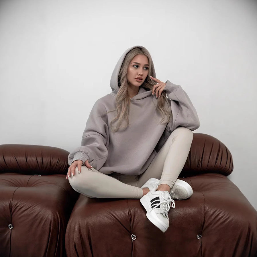 Damen oversized Kapuzenpullover mit extraweiter Passform und tief geschnittener Kapuze Eichborn Berlin
