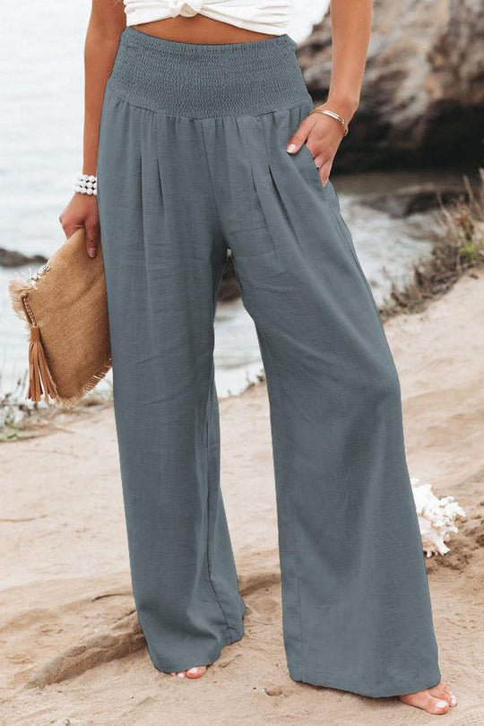 Damen weiter Sommerhose mit elastischem Bund EB