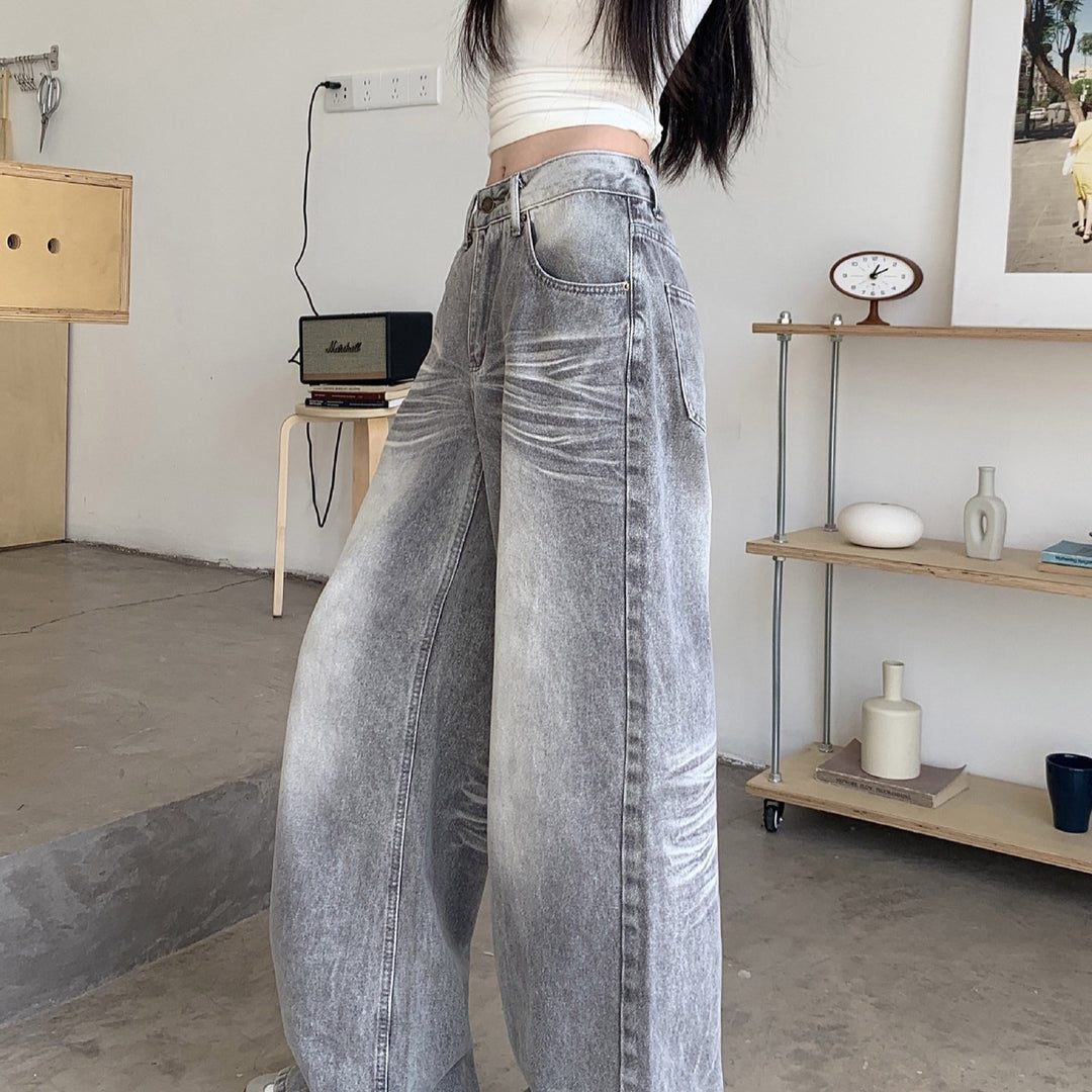 Damen Palazzo-Jeans im angesagten vintage Look mit weitem Bein EB
