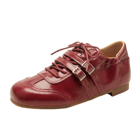 Damen Sportliche Lederschuhe mit modischen Schnürdetails EB