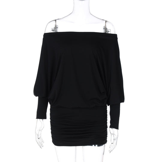 Damen Off-Shoulder Minikleid mit lässigem Schnitt und weichem Material EB