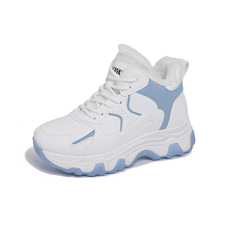 Damen Warmgefütterte High-Top Sneakers mit strapazierfähigem Obermaterial EB